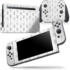 Design Skinz - متوافق مع وحدة تحكم Nintendo Switch OLED + Joy-Con - غطاء حماية من الفينيل قابل للإزالة ومقاوم للخدش - أسهم تصاعدية عمودية in Kuwait