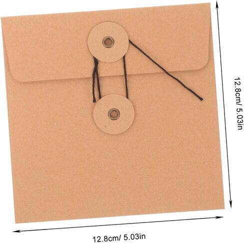 COHEALI 10 قطع من ورق الكرافت وأغلفة الأقراص المضغوطة وحالات تخزين ذات طراز عتيق لأقراص DVD للاستخدام المنزلي والمكتب وتصميم أنيق لتنظيم حماية القرص in Saudi Arabia