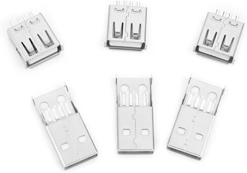 CHICISIS 20pcsset نوع موصل USB أنثى مع غطاء مثالي لمحولات USB DIY لاستخدام الكمبيوتر in Saudi Arabia