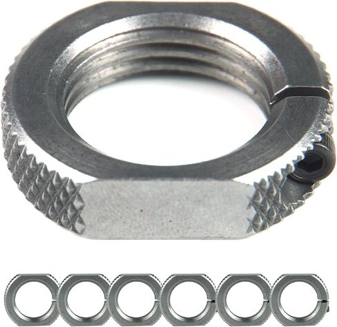 Lock Rings Compatible with Hornady 7/8-14 Threaded Dies, High-Grade Steel Split Ring Design with Wrench Flats (6-Pack) in Kuwait