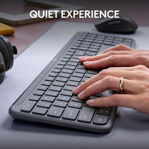 مجموعة لوحة مفاتيح لاسلكية وماوس ضوئي من لوجيتك MK955، أسود (920-012425) (متجدد) in Saudi Arabia