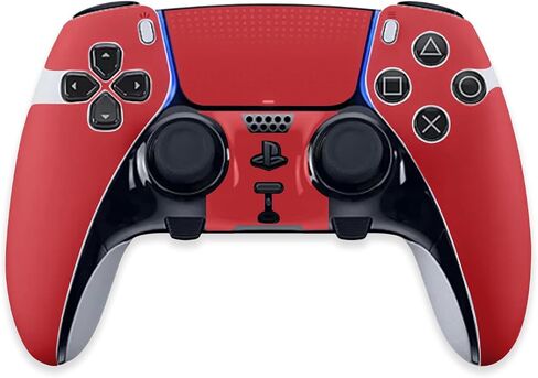 غلاف MightySkins متوافق مع وحدة تحكم PS5 DualSense Edge - أحمر خالص | غطاء ملتف واقٍ ومتين وفريد ​​من نوعه من الفينيل | سهل التطبيق وتغيير الأنماط | صنع في الولايات المتحدة الأمريكية in Kuwait