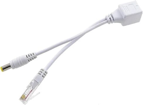 1 ذكر إلى 2 أنثى كابل POE ثنائي الاتجاه للطاقة السلبية عبر كابل محول إيثرنت RJ45 (أبيض أ) in Saudi Arabia
