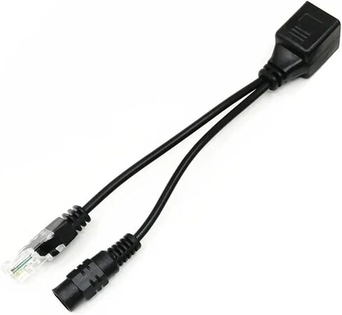 1 ذكر إلى 2 أنثى كابل POE ثنائي الاتجاه للطاقة السلبية عبر كابل محول إيثرنت RJ45 (أبيض أ) in Saudi Arabia