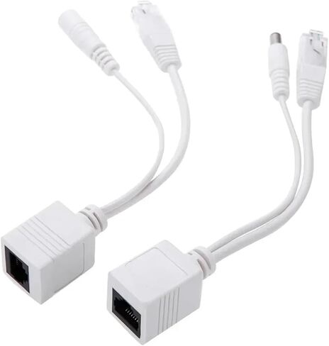1 ذكر إلى 2 أنثى كابل POE ثنائي الاتجاه للطاقة السلبية عبر كابل محول إيثرنت RJ45 (أبيض أ) in Saudi Arabia