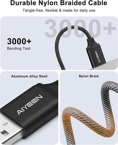 كابل محول صوت أنثى USB إلى 3.5 مم، محول ستيريو USB ذكر إلى Aux Jack بطول 15 سم من النايلون المضفر مع شريحة عالية الدقة، التوصيل والتشغيل، لسماعات الرأس ومكبرات الصوت ومدخل AUX للسيارة (أسود) in Saudi Arabia