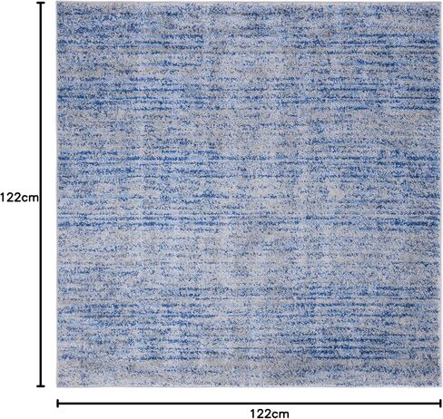 SAFAVIEH Adirondack Collection Runner Rug - 2'6" x 8', Blue & Silver, Modern Abstract Design, Non-Shedding & Easy Care, Ideal for High Traffic Areas in Living Room, Bedroom (ADR117D) in Saudi Arabia