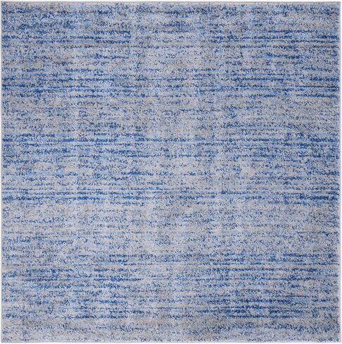 SAFAVIEH Adirondack Collection Runner Rug - 2'6" x 8', Blue & Silver, Modern Abstract Design, Non-Shedding & Easy Care, Ideal for High Traffic Areas in Living Room, Bedroom (ADR117D) in Saudi Arabia