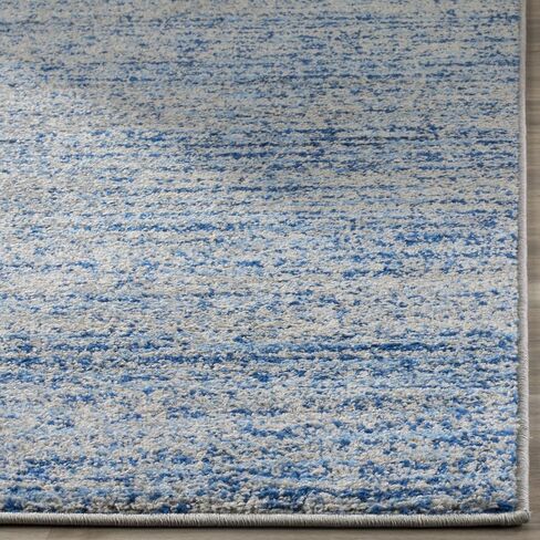 SAFAVIEH Adirondack Collection Runner Rug - 2'6" x 8', Blue & Silver, Modern Abstract Design, Non-Shedding & Easy Care, Ideal for High Traffic Areas in Living Room, Bedroom (ADR117D) in Saudi Arabia