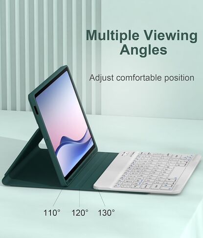 حافظة مع لوحة مفاتيح لجهاز Samsung Galaxy Tab S10 Lite / S10 FE / S9 FE 5G 10.9 بوصة / S9 11 بوصة، [يدعم 3 أنظمة] لوحة مفاتيح لاسلكية مغناطيسية قابلة للفصل لجهاز Galaxy Tablet، أزرق in Kuwait