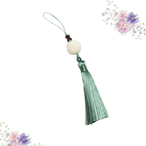 Chinese Style Phone Case Pendant Tassel Charm for Cell Phone Accessories Bag and Wallet Decoration with Red Lotus Hanging Ornament in Saudi Arabia