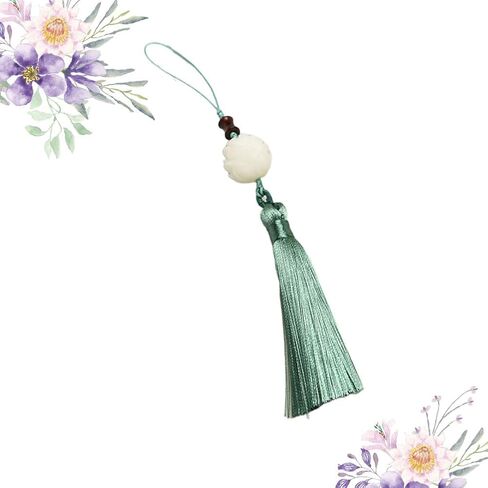 Chinese Style Phone Case Pendant Tassel Charm for Cell Phone Accessories Bag and Wallet Decoration with Red Lotus Hanging Ornament in Saudi Arabia