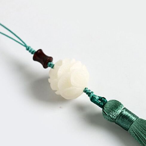 Chinese Style Phone Case Pendant Tassel Charm for Cell Phone Accessories Bag and Wallet Decoration with Red Lotus Hanging Ornament in Saudi Arabia