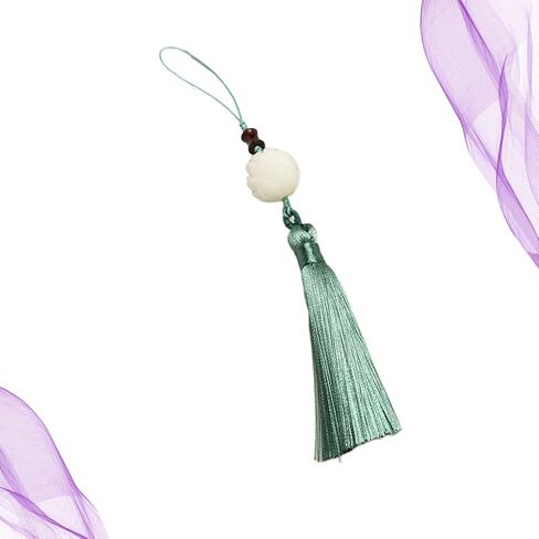 Chinese Style Phone Case Pendant Tassel Charm for Cell Phone Accessories Bag and Wallet Decoration with Red Lotus Hanging Ornament in Saudi Arabia