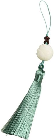 Chinese Style Phone Case Pendant Tassel Charm for Cell Phone Accessories Bag and Wallet Decoration with Red Lotus Hanging Ornament in Saudi Arabia