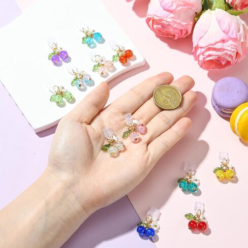 Dust Plug Charm Type C USB C Dust Plug with Flower Cherry Pendant Unique Charging Port Protector for Most Type C Phones Laptops E-Reader Accessories（Red in Saudi Arabia