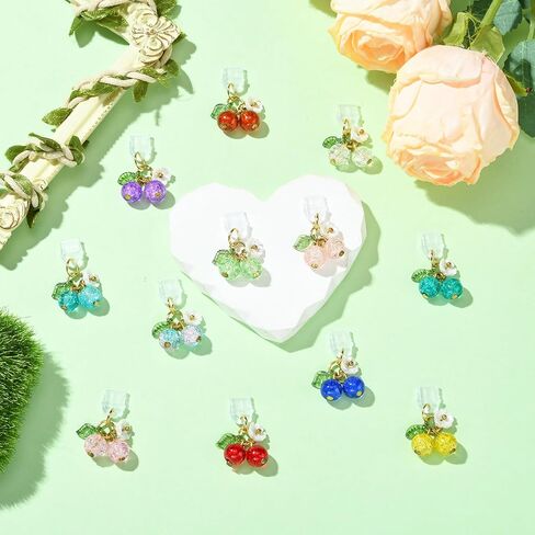 Dust Plug Charm Type C USB C Dust Plug with Flower Cherry Pendant Unique Charging Port Protector for Most Type C Phones Laptops E-Reader Accessories（Red in Saudi Arabia