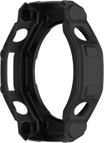 Fit for Amazfit T-Rex 3 Case, Colorful Silicone Protective Case Bumper Sleeve Shell Frame Protector Cover Accessories for Amazfit T-Rex 3 A2322 Smartwatch (Black) in Saudi Arabia