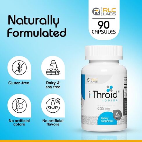 RLC Labs i-Throid IODINE 6.25 mg-- 90 Capsules by RLC Labs in Saudi Arabia