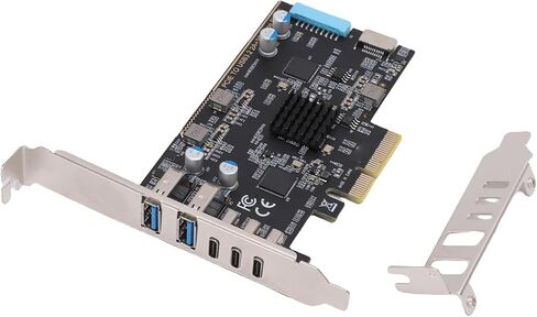 بطاقة توسيع Bewinner PCIe USB C 3.2 Gen 2، بسرعة 10 جيجابت في الثانية 3X Type C 2X Type A مع واجهة USB E و19 Pin لنظام التشغيل OS X in Saudi Arabia