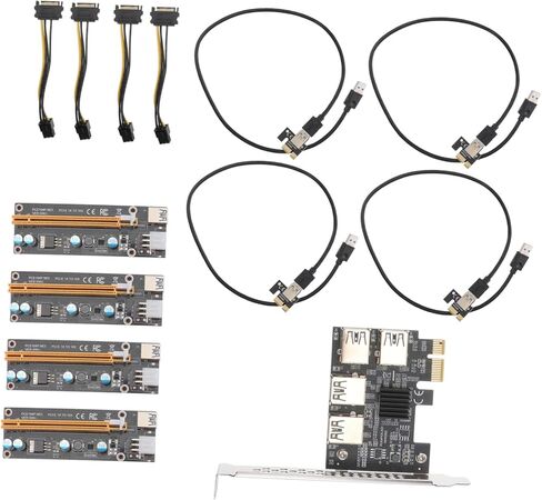 Pci-e Extender USB Card Adapter with Terminal Plug High Performance Stable Pci Express Expansion for Multiple USB Devices Easy Installation for Desktop in Saudi Arabia