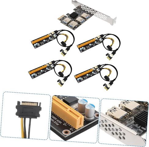 Pci-e Extender USB Card Adapter with Terminal Plug High Performance Stable Pci Express Expansion for Multiple USB Devices Easy Installation for Desktop in Saudi Arabia