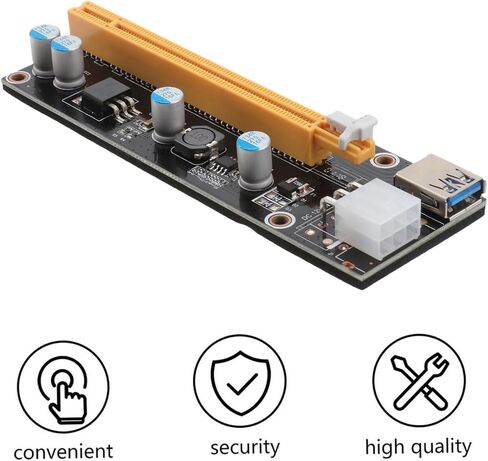 Pci-e Extender USB Card Adapter with Terminal Plug High Performance Stable Pci Express Expansion for Multiple USB Devices Easy Installation for Desktop in Saudi Arabia