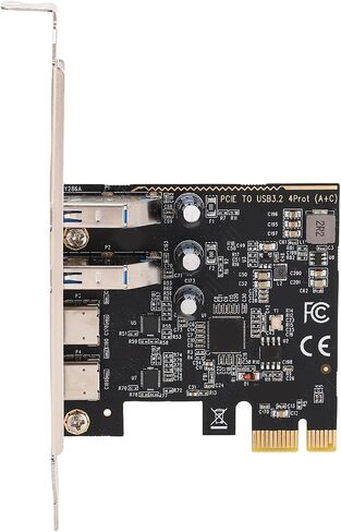 بطاقة توسيع PCIe إلى النوع C، 5 جيجابت في الثانية 2 Type C 3.1 و2 منافذ USB 3.0 للكمبيوتر المكتبي، مجهزة بشريحة D720201، ومعدلات نقل بيانات عالية السرعة in Kuwait