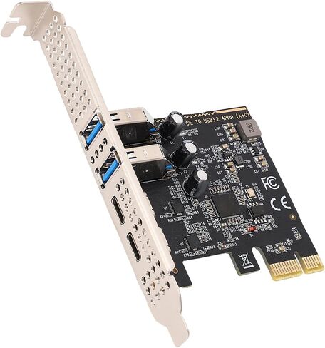بطاقة توسيع PCIe إلى النوع C، 5 جيجابت في الثانية 2 Type C 3.1 و2 منافذ USB 3.0 للكمبيوتر المكتبي، مجهزة بشريحة D720201، ومعدلات نقل بيانات عالية السرعة in Kuwait