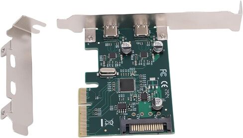 2 Port PCle to USB Expansion Card,10Gbps PCIe USB 3.2 Gen 2 Adapter for Desktop, with Power Cable in Saudi Arabia
