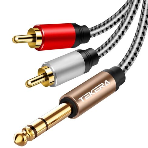 كابل 1/4 إلى RCA، كابل TRS ذكر 6.35 مم إلى كابل RCA ذكر Y مزدوج (3.3FT/1M) in Kuwait