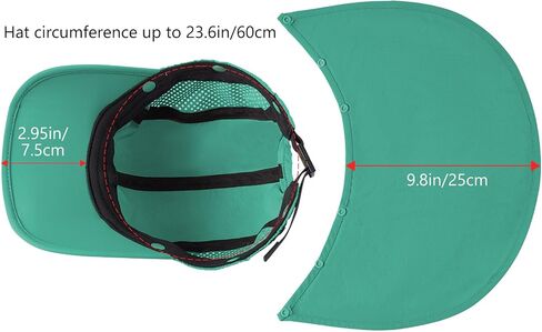 BASSDASH UPF 50+ Foldable Fishing Hat Baseball Cap with Removable Neck Flap Portable for Men Women Golf Hiking in Saudi Arabia