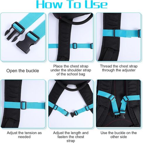 2 Pcs Backpack Chest Strap Add on, Heavy Duty Backpack Waist Straps, Outdoor Adjustable Chest Strap, Chest-Belt with Quick Release Buckle for Camping, Hiking, Commuting, Daily Outdoor Use (Pink, Blue) in Saudi Arabia