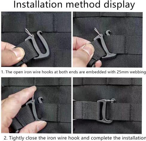 4 Pack Tactical Molle Backpack Straps Attachment Straps can be Used to tie Down tripods, Luggage, Sleeping Pads, Sleeping Bags,and to Secure Tactical Backpacks and Other Gear,Black in Saudi Arabia
