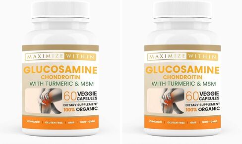 Glucosamine Chondroitin with Turmeric & MSM for Healthy Joints, 60 Veggie Capsules in Saudi Arabia