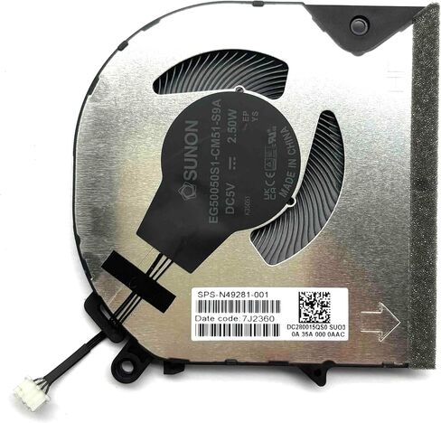 وحدة المعالجة المركزية الجديدة من BestParts + مروحة تبريد وحدة معالجة الرسومات البديلة لـ HP Envy x360 15-FE، 15-fe0000 15-fe1000، 15-fe0xxx 15-fe1xxx، P/N: N49282-001 (ملاحظة: تناسب سلسلة الرسومات المدمجة فقط) in Saudi Arabia