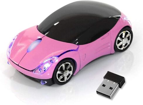ماوس لطيف لاسلكي أحمر، 2.4 جيجا مع جهاز استقبال USB 1600 نقطة في البوصة فأرة سيارة للكمبيوتر USB لاسلكي للكمبيوتر المحمول والكمبيوتر اللوحي لنظام التشغيل Windows لنظام التشغيل Mac OS لعيد الميلاد (أحمر) in Kuwait