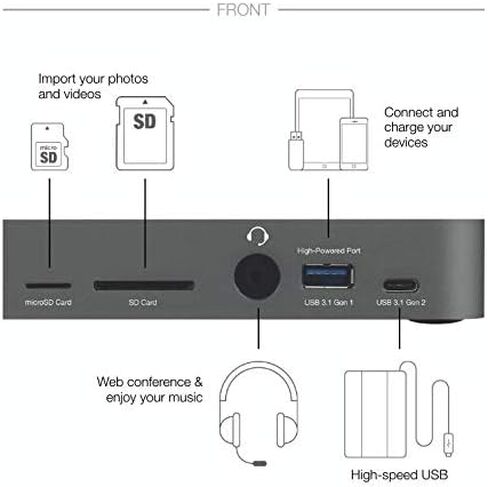 OWC 14-Port Thunderbolt 3 Dock with Cable, Compatible with Windows PC and Mac, Silver, (OWCTB3DK14PSL) in Saudi Arabia