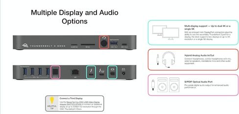 OWC 14-Port Thunderbolt 3 Dock with Cable, Compatible with Windows PC and Mac, Silver, (OWCTB3DK14PSL) in Saudi Arabia