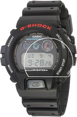 واقي شاشة Walieoka متوافق مع سلسلة Casio DW-6900 GW-6900، طبقة واقية من الزجاج المقوى بقوة 9H، شفاف كريستالي مقاوم للخدش [عبوة من قطعتين] in Kuwait