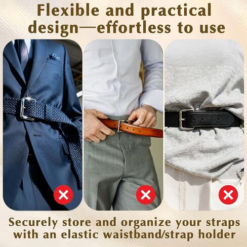 10 PCS Elastic Belt Keepers, Nylon Canvas Web Belt Elastic Loop Keeper, Strap Organizers Backpack Strap Holder Retainer Band for 1.5" Wide Belts Sling in Saudi Arabia