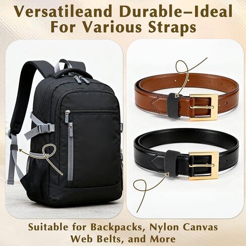 10 PCS Elastic Belt Keepers, Nylon Canvas Web Belt Elastic Loop Keeper, Strap Organizers Backpack Strap Holder Retainer Band for 1.5" Wide Belts Sling in Saudi Arabia