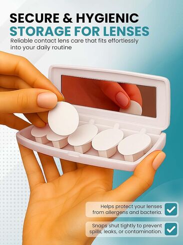 SPORTS WORLD VISION Daily Disposable Travel Contact Lens Case Qty 2 2 Cases Per Order in Kuwait