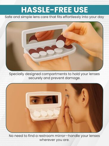 SPORTS WORLD VISION Daily Disposable Travel Contact Lens Case Qty 2 2 Cases Per Order in Kuwait
