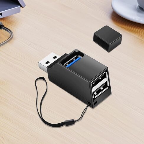 3 Ports USB 3.0 Adapter, USB Hub with 1 USB 3.0 and 2 USB 2.0 Port, Portable USB Port Splitter for Keyborad, Mobile Hard Disk, U Disk, Camera, Mouse,etc (Black) in Saudi Arabia