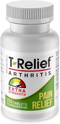 T-Relief Arthritis Arnica +12 دواء طبيعي للألم يساعد على تخفيف الألم وآلام تصلب المفاصل بشكل طبيعي للنساء والرجال - 100 قرص in Kuwait