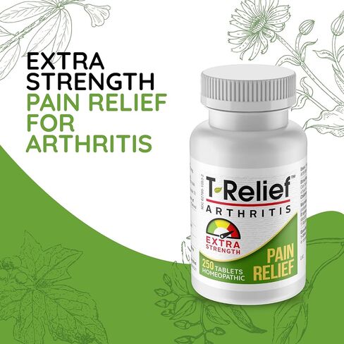 T-Relief Arthritis Arnica +12 دواء طبيعي للألم يساعد على تخفيف الألم وآلام تصلب المفاصل بشكل طبيعي للنساء والرجال - 100 قرص in Kuwait