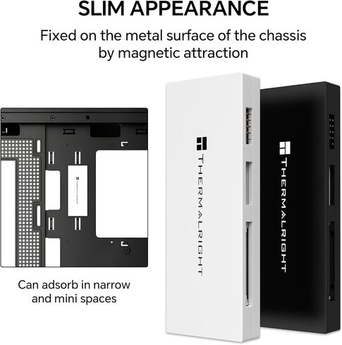 Internal USB 2.0 Hub X5 - Expands to 5 9-pin USB 2.0 Ports, SATA Power Connection, Magnetic Mount, Suitable for PC motherboards (White) in Kuwait