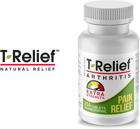 T-Relief Arthritis Arnica +12 دواء طبيعي للألم يساعد على تخفيف الألم وآلام تصلب المفاصل بشكل طبيعي للنساء والرجال - 100 قرص in Kuwait