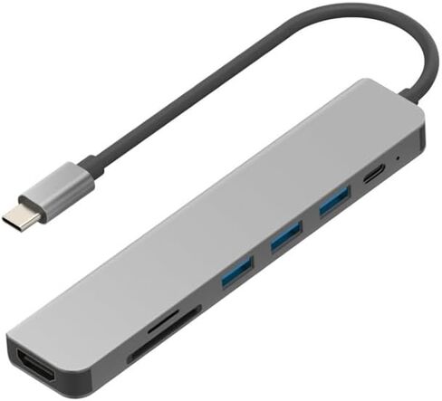موزع USB C 5 في 1 USB-C مع محول HDMI متعدد المنافذ 4K، وقارئ بطاقة TF/SD لأجهزة MacBook Pro/Air وأجهزة الكمبيوتر المحمولة الأخرى من النوع C in Saudi Arabia